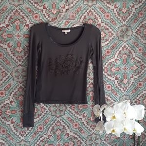Lucy Paris Long Sleeve Tee, Size M